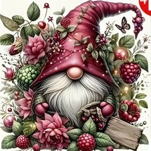 Whimsical Floral Gnome Diamond Art Kit